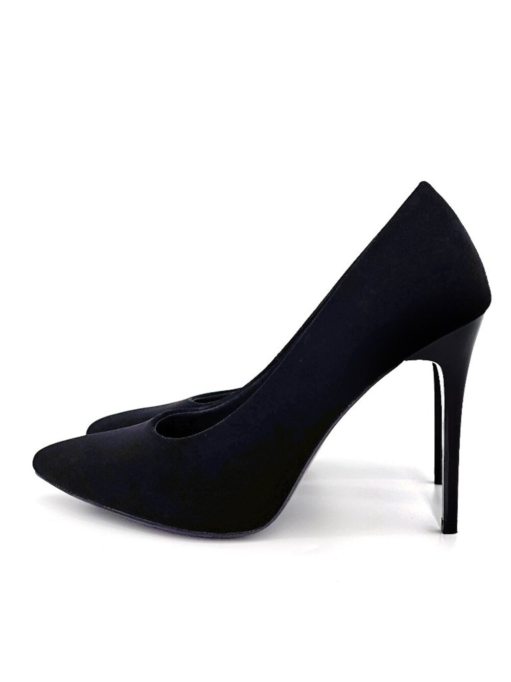 Torta Caliente Black Pointed Toe Stiletto Heels